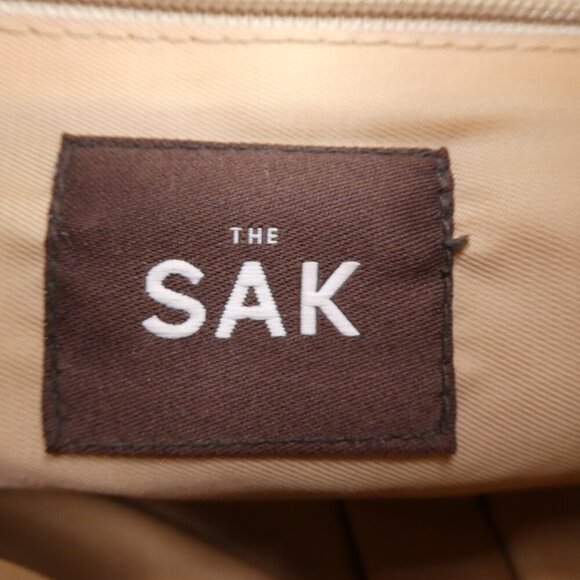 The Sak Tan Fishnet Crochet Weave Braided Leather Straps Handbag Tote Purse - Picture 7 of 9